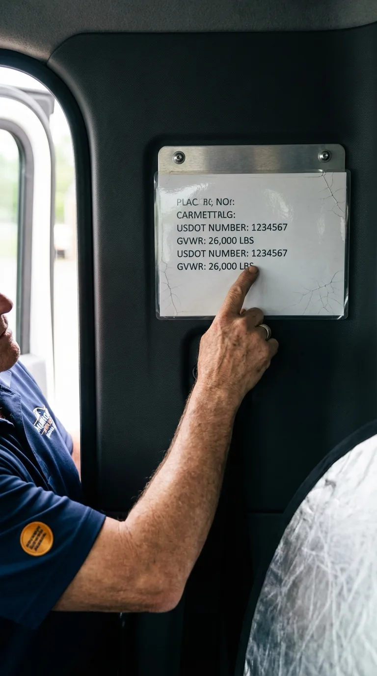 USDOT licensing placard verification in Montgomery
